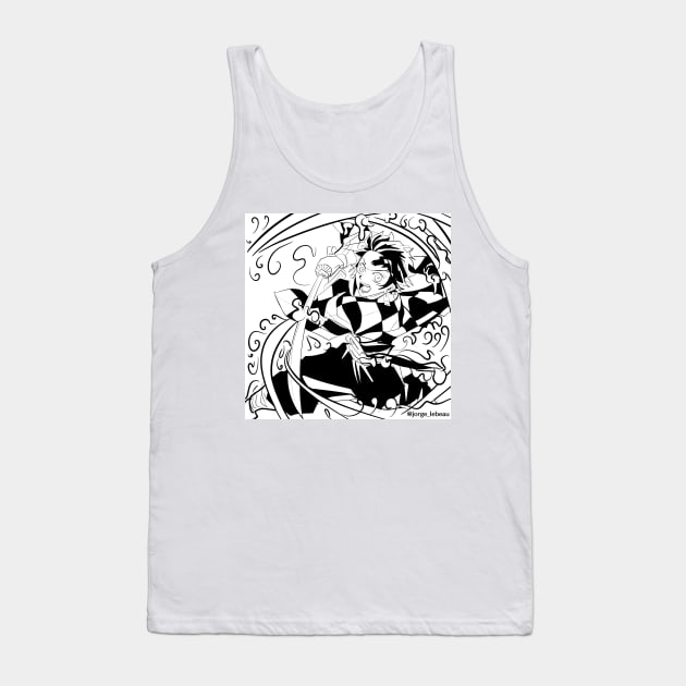 Tanjiro Kamado the demon slayer Tank Top by jorge_lebeau